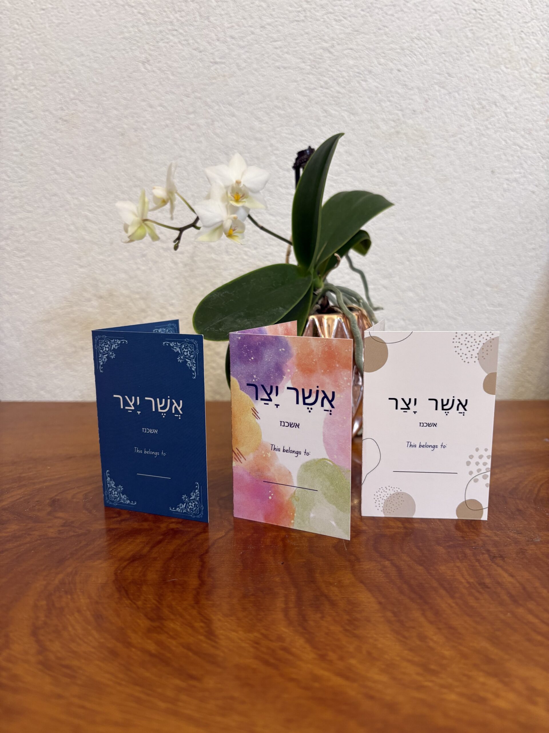 Asher Yatzar Pocket-sized Card Variety 3 Pack Ashkenaz